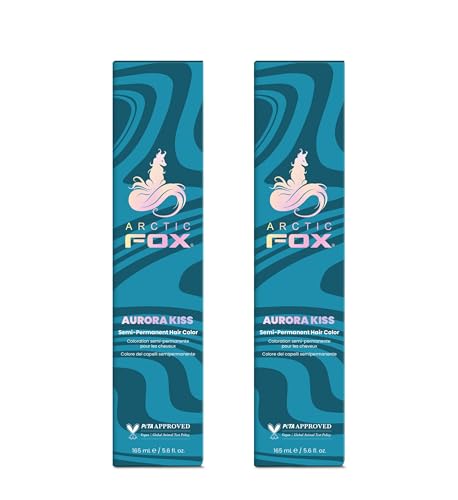 Image of Arctic Fox Semi Permanent Hair Dye Aurora Kiss Blue 2x5.6 oz