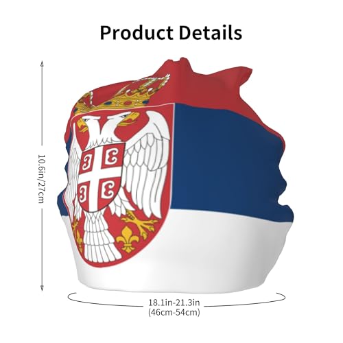 Serbian Flag Children Hip Hop Knitted Hat Kids Elastic Leisure Knit Cap Warm Sleep Beanies Black2