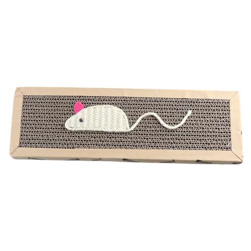 Cat Scratcher Cardboard Scratch Pad,Corrugated Cat Scratcher Cardboard with Mouse Pattern Cat Scratching Board Reversible for Furniture Protection