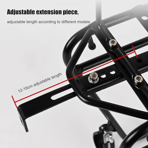 Portabicicletas frontal para equipaje con soporte de montaje resistente de acero para ciclismo 6