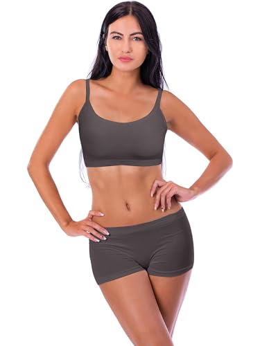 Image of Blulu 3 /6 / 12 Pcs Camisole Bra Wireless Padded Cotton Bralette Mini Cami Bras with Adjustable Straps for Women Girls