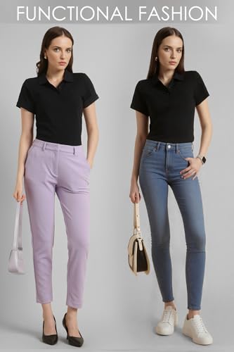 Image of Van Heusen Women's Regular Comfort Fit Cotton Rich Button Polo T-Shirt