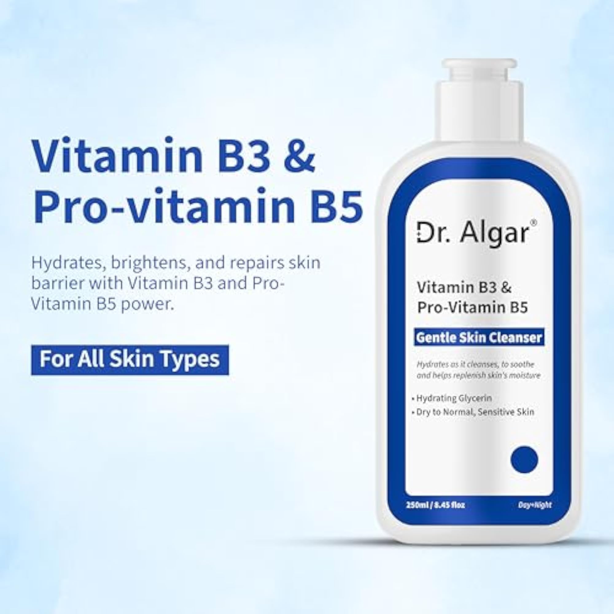 Vitamin C and B5 Face Serum and Cleanser Combo, Brightening Set