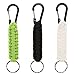 Amosfun Paracord-Karabinerhaken, 3 Stück, für den Außenbereich, gestrickt, Klettern (schwarz, weiß, grün)