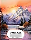 Sketchbook: Snow Mountain, Blank Sketch Book for Kids, Adults, Artist Notebook/Journal for Drawing, Writing, Sketching or Doodling,120 Blank Pages, 8.5x11 (Blank Drawing Book)