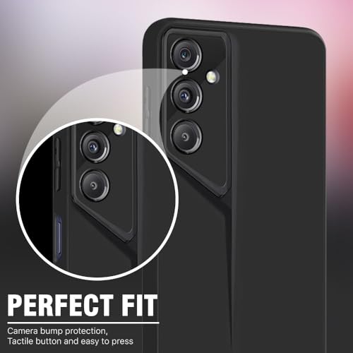 Image of WOW IMAGINE Slim Back Cover for Samsung Galaxy M34 5G | Galaxy F34 5G | Blade Series Ultra Thin Case with Lightweight Design | Camera Protection | Soft Matte Silicone Flexible Mobile Case - Black