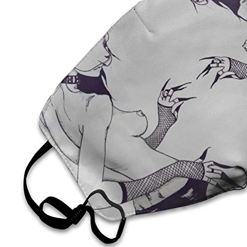 Bandana Face Mask Anti Dusk Adult Mask Comfortable Adjustable Naked Erotic Rabbit Girl Printed Facial Decorations Washable Cloth Face Mask for Women Men - Thumbnail 4