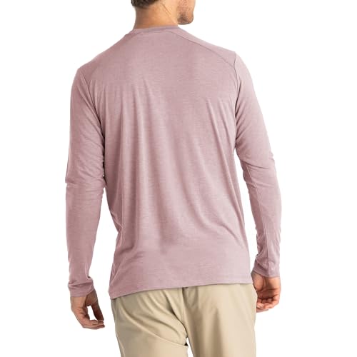 Free Fly Men's Shade Long Sleeve - UPF 50+ Sun Protection Clothing Men's Sun Shirt, Bamboo Viscose Long Sleeve Shirt - Heather Adobe Red, 3X-Large2