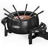 Sunvivi Electric Fondue Pot Set for Melting Chocolate Cheese, 3 Quart Fondue Set with Adjustable Temperature Control and 8 Color-Coded Forks,...