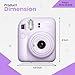 FUJIFILM INSTAX Mini 12 Holiday Bundle 2025 | with Extra Instax Mini Film + 4 Pk AA Batteries & Sunshine Photo Microfiber Cleaning Cloth (10 Items) (40 Sheets, Lilac Purple)