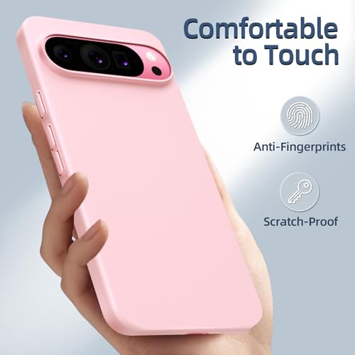 Image of X-level for Google Pixel 9 Pro XL Case, Extra Slim 0.3 mm Thin Translucent Matte Finish Soft Phone Cover, Anti-Scratch Shockproof Case for Google Pixel 9 Pro XL, Pink