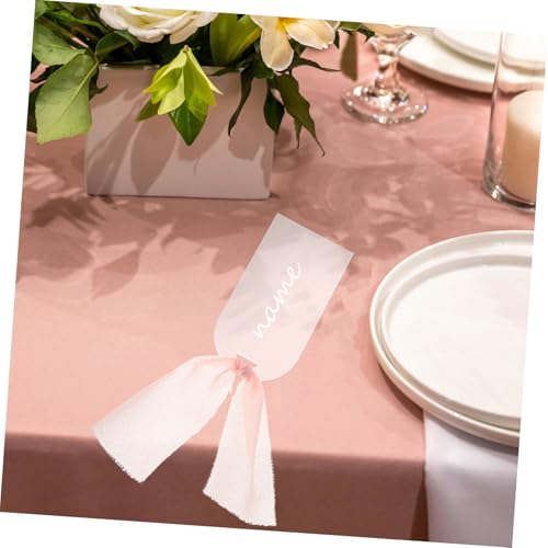 Marque-place acrylique transparent réutilisable pour décoration table buffet - 5