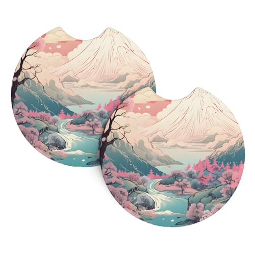 Portavasos para auto universal Cherry Blossom 2 unidades miniatura 1