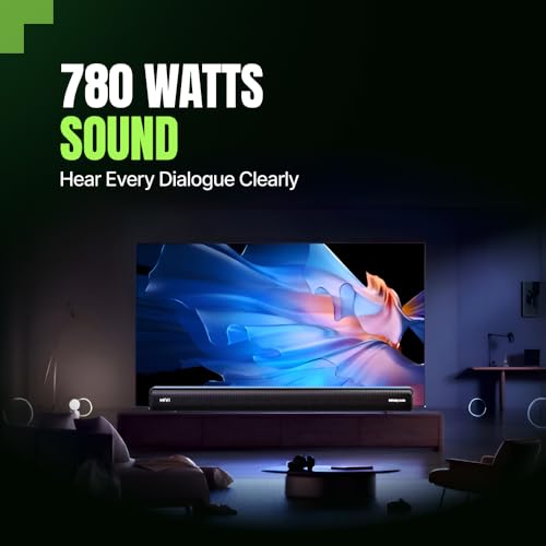 Image of Mivi Superbars Nova 780 Watts Dolby Audio Home Theatre Speaker [New Launch], 5.1 Channel with Big Woofer, 3 Built-in + 2 Satellite Speakers, Multiple EQ, Home Theatre 5.1, Made in India Sound Bar