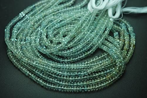 Aigue-marine rondelles lisses 3.5mm pour fabriquer un cadeau d'anniversaire unique