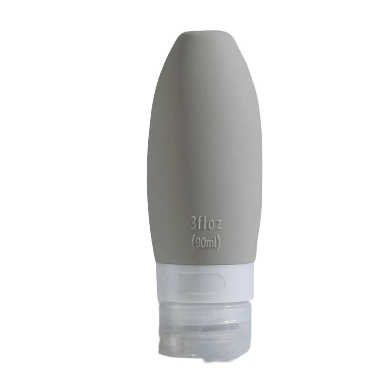 XIEHYA 8Pcs Silicone Travel Bottles Set 90ml Leakproof Refillable Essentials For Shampoo Lotion Cosmetic Portable Squeeze Tube For Toiletries(Light gray)