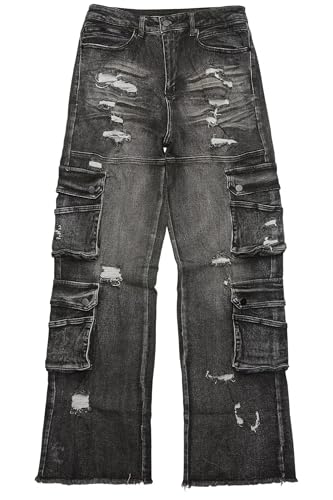 Men's Keylor Washed Black Baggy Fit Jean in