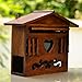 Buzón de Correos Buzón Correos Exterior Buzón de Madera Maciza de Tailandia buzón de Talla de Madera Villa buzón de sugerencias de la Empresa Caja de Almacenamiento (26 * 25 * 12 cm) Madera Maciza