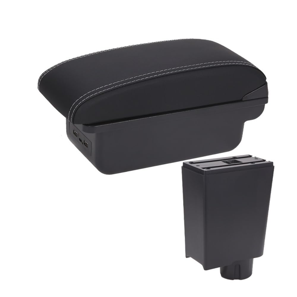Aierdeyp B3 Black White 3Usb Car Armrest Box For Fiat For Palio Car Armrest Box