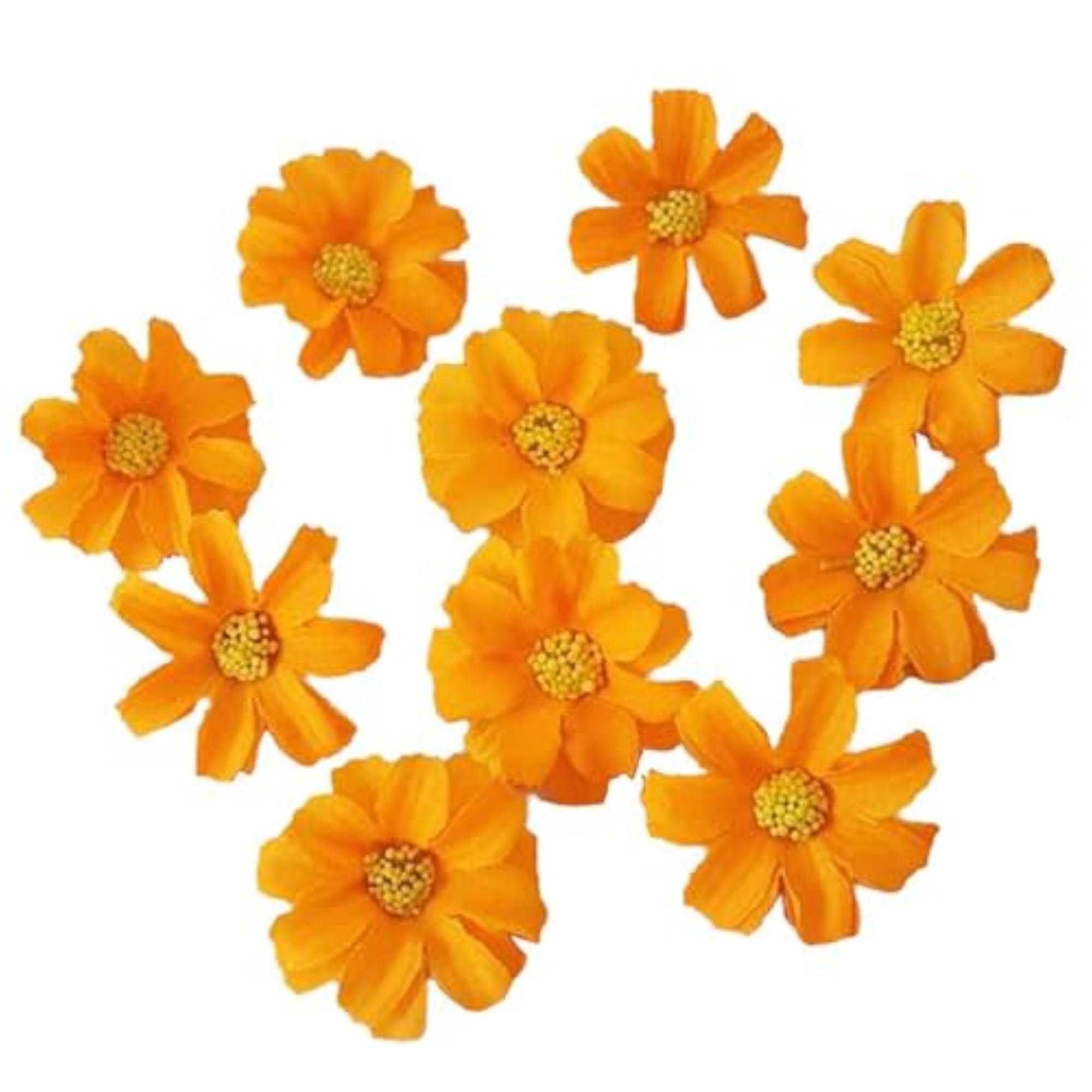 Artificial Flowers Orange Floral Wall Hanging Decoration
