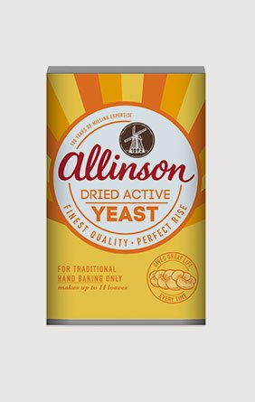 Allinson Dried Active Baking Yeast / Leavener 125g / 5 Oz - Pack of Ten