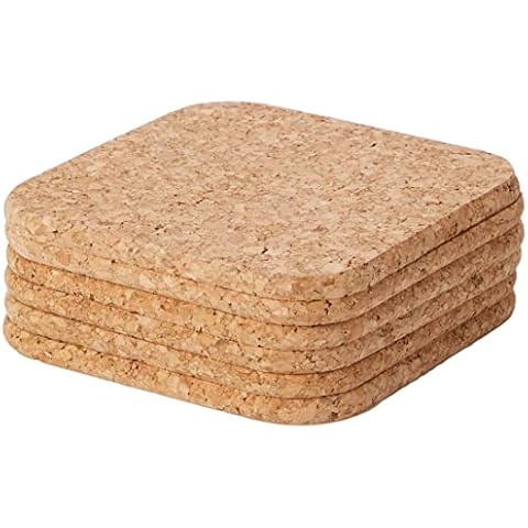 Apollo Cork Coasters Set of 6, 10cm Cover