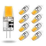 Ampoule LED G4 12 V AC/DC, Ampoule LED G4 à Deux Broches 5 W Blanc Chaud 3000 K, Remplacement halogène de Type JC 50 W, 500 LM, sans Scintillement, Non dimmable, Lot de 8