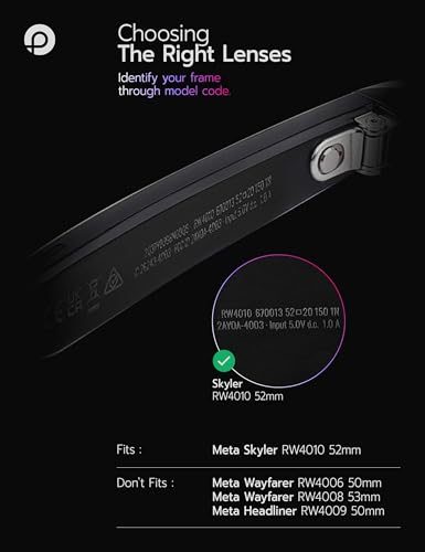 Image of Replacement Lenses Compatible with Ray-Ban Meta Skyler RW4010 52mm Sunglass HD Clear Non-polarized