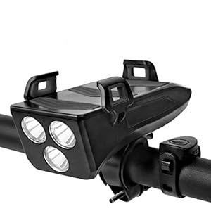 Fiets Licht 4 in 1 USB Oplaadbare Fietslichten Fiets Koplamp Front Light Waterdicht 400 Lumen Super Heldere Cyclus Licht…