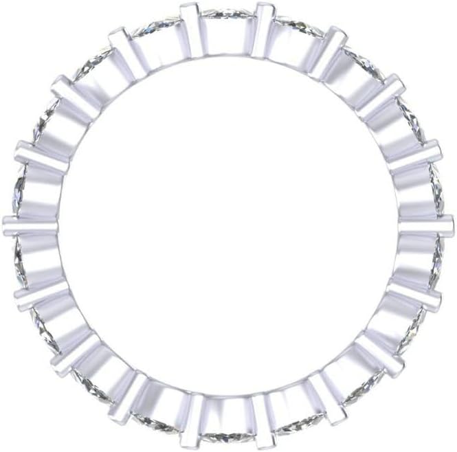 Oval Cut Moissanite Diamond Band 10K 14K 18K Solid Gold or 925 Sterling Silver Engagement Ring Full Eternity Wedding Bridal Anniversary Customized Gift for Women