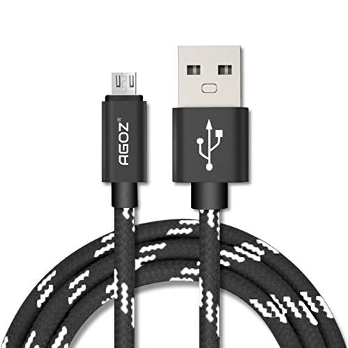 Agoz Braided MICRO USB Fast Charger Cable For Bose SoundLink Color Bluetooth Speaker, 2, 3,Mini 2,Headphones II AE2W,QuitComfort QC20, QC30, QC35,Revolve Plus, SoundSport, OontZ Angle 3, UE BOOM (6ft)