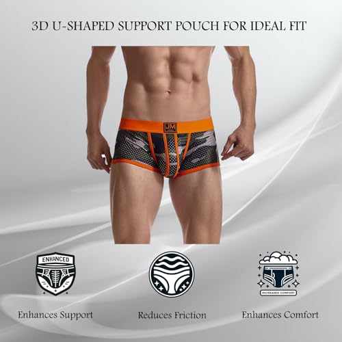 JOCKMAIL Men's Underwear Boxer Briefs Breathable Mesh Boxer Brief Stretch Camouflage Underwear3