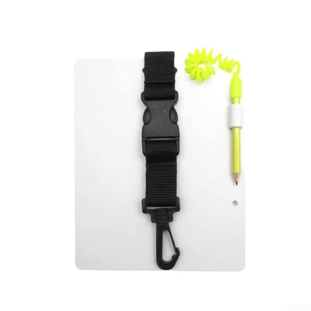 Tablón de anuncios subacuático para uso de buceo con capa luminiscente blanca de ABS
