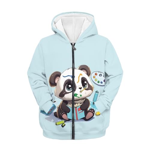 Showudesigns Boys Zip Up Hoodies Long Sleeve Sweatshirts for Girls Front Pocket