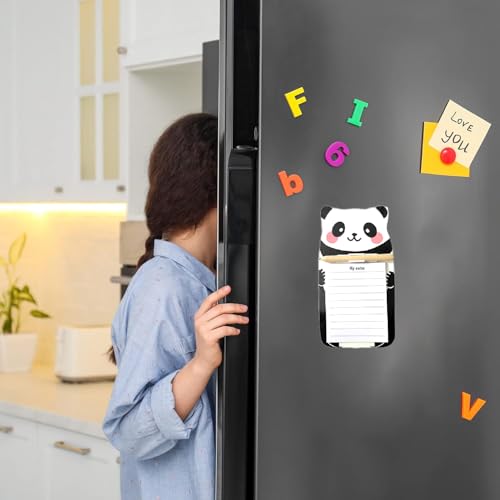 Image of AccuPrints Pack of 3 Magnetic Fridge Memo Notepad with pencils inserted for Notes | Cute Animal Memo Pad for kitchen Fridge /Office Godrej /Metal Wardrobe