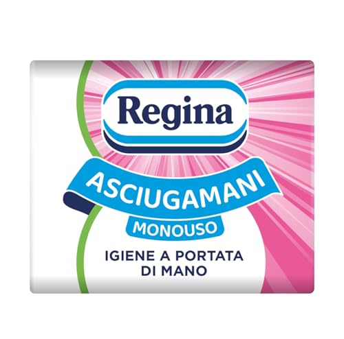 Regina Asciugamani Monouso – Confezione da 100 Servizi, Asciugamani Usa e Getta Pratici ed Igienici, 100% Cellulosa FSC, Biodegradabili, Confezione Dispenser