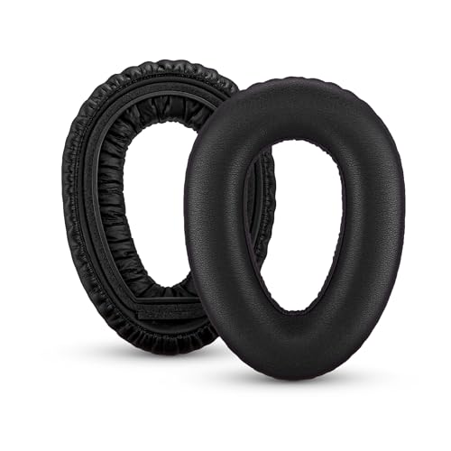 Image of Replacement Earpads for Sennheiser PXC480, PXC550, PXC 550-II, MB660 UC, MB 660 MC Headphones, Soft PU Leather Cushions, Easy & Quick Installation, by Brainwavz (Black)