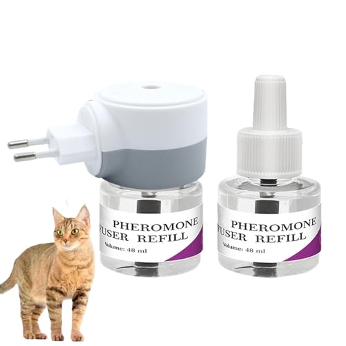 Generisch Difusor de enchufe seguro con feromonas, difusor calmante para gatos, alivio del estrés, comodidad, sueño tranquilo para gatos domésticos, gatitos, viajes, interior, marcado