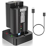 7200mAh Quick Release Battery for Ring, JYJZPB 3.65V 2 Pack V4 Rechargeable Battery Pack for Ring Doorbell Camera 2/3/3+/4, Stick Up Cam (2nd & 3rd Gen) and Spotlight Cam - with Charger Station