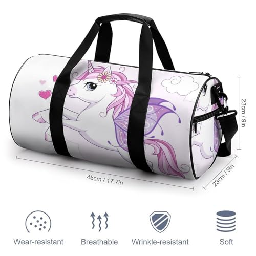 Sac de voyage licorne papillon avec grand volume de 45cm - 2