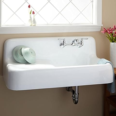 Signature Hardware Wall Mounted Cast Iron Kitchen Sink Cover