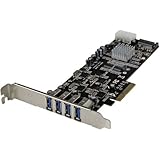 StarTech.com PEXUSB3S44V 4-Port Quad Bus PCI Express (PCIe) SuperSpeed USB 3.0 Card Adapter with UASP - SATA/LP4 Power