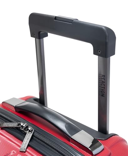 Image of Kenneth Cole REACTION Out of Bounds Lightweight Hardshell 4-Wheel Spinner Luggage, Scarlet Red, 28-Inch Checked