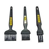 Borstendichte: 7 Allpax ESD Flachbürste Größe L (Linke Bürste in der Abbildung) - Kopfgröße 9 x 61 mm - Bürstenlänge 25 mm