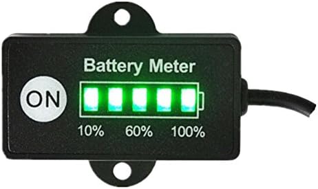 Best Gold Supplier 24V 36V 48V Car Battery Meter Capacity Tester Gauge Battery Charge Indicator with 5 Segments LED for All Lead-Acid VRLA, AGM, Gel Battery (for 24V Lead Acid Battery)