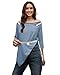 Youdiao Post Shoulder Surgery Shirts for Women Tear Away 3/4 Sleeve Tops After Rotator Cuff Shirts Chemo Port Adaptive Clothing Light Blue M