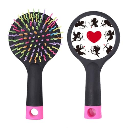 Brosse à cheveux démêlante Cupid Angel rouge pour stopper la casse des cheveux fins et emmêlés