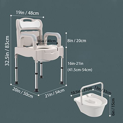 WJLXXMM Bedside Commodes, Bedside Toilet, Commode Chair, Potty Chair
