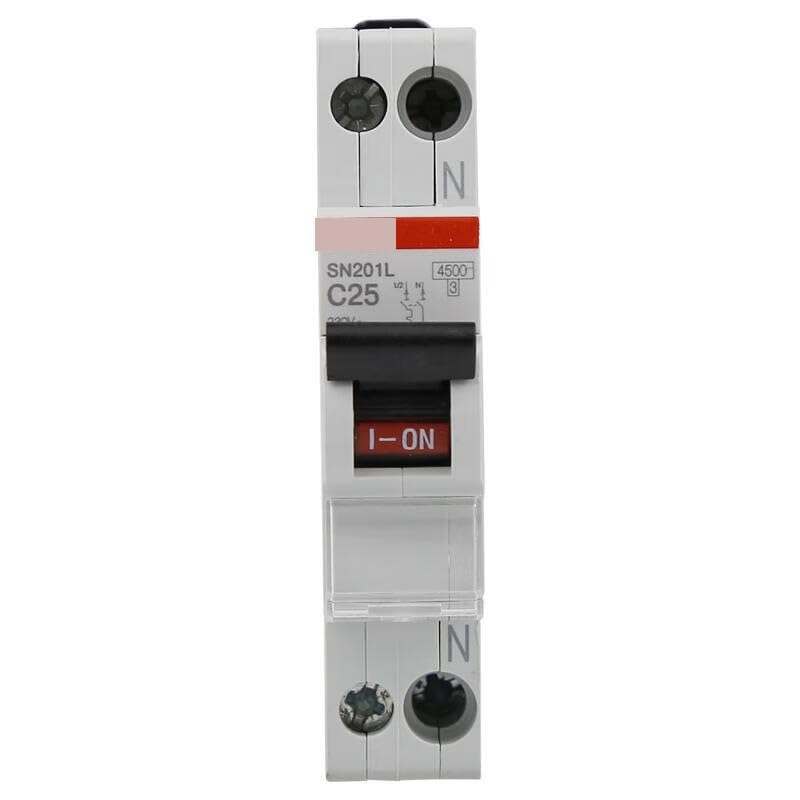 Disyuntor tipo SN201 con curva C de 25A y diseño modular SN201L-C25