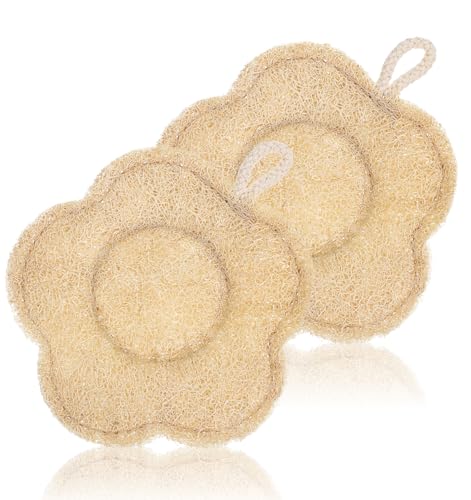 2 Pack Natural Loofah Shower Sponges